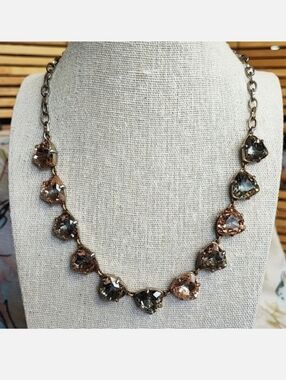 Stella • Dot Stella and Dot Triangle Faceted Stone Somervell Necklace FLAWED